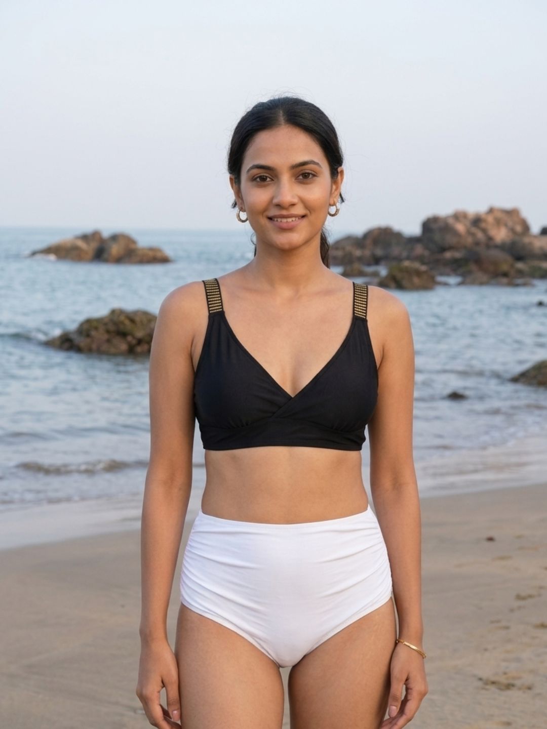 Warrior White Ruched Set (2 Pcs)
