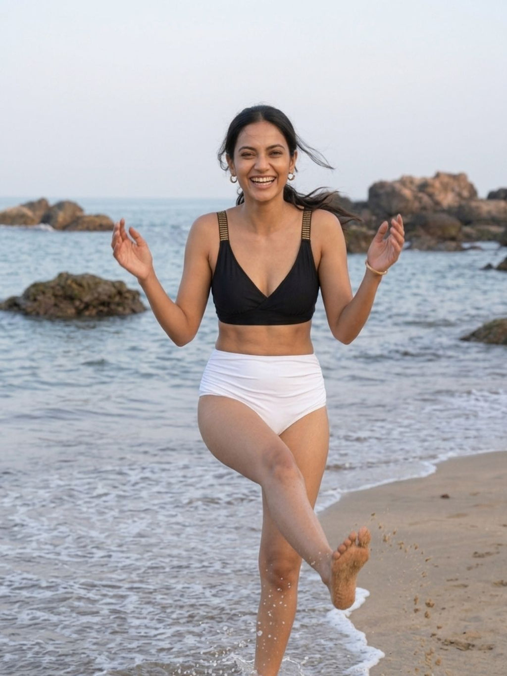 Warrior White Ruched Set (2 Pcs)