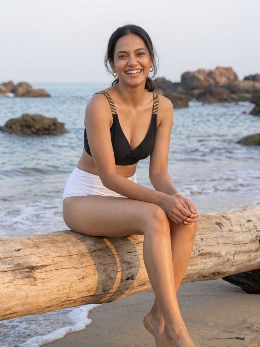 Warrior White Ruched Set (2 Pcs)