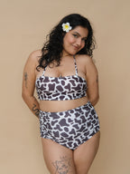 Cow Ruched Set (2 Pcs)