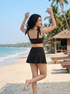 Romantic Black Skorts Set (2 Pcs)