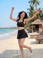 Romantic Black Skorts Set (2 Pcs)