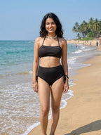 Black Butterfly Halter Cheeky Set (2 Pcs)