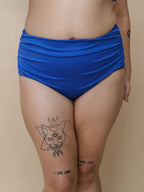 Cyan Frill Royal Ruched Set (2 Pcs)