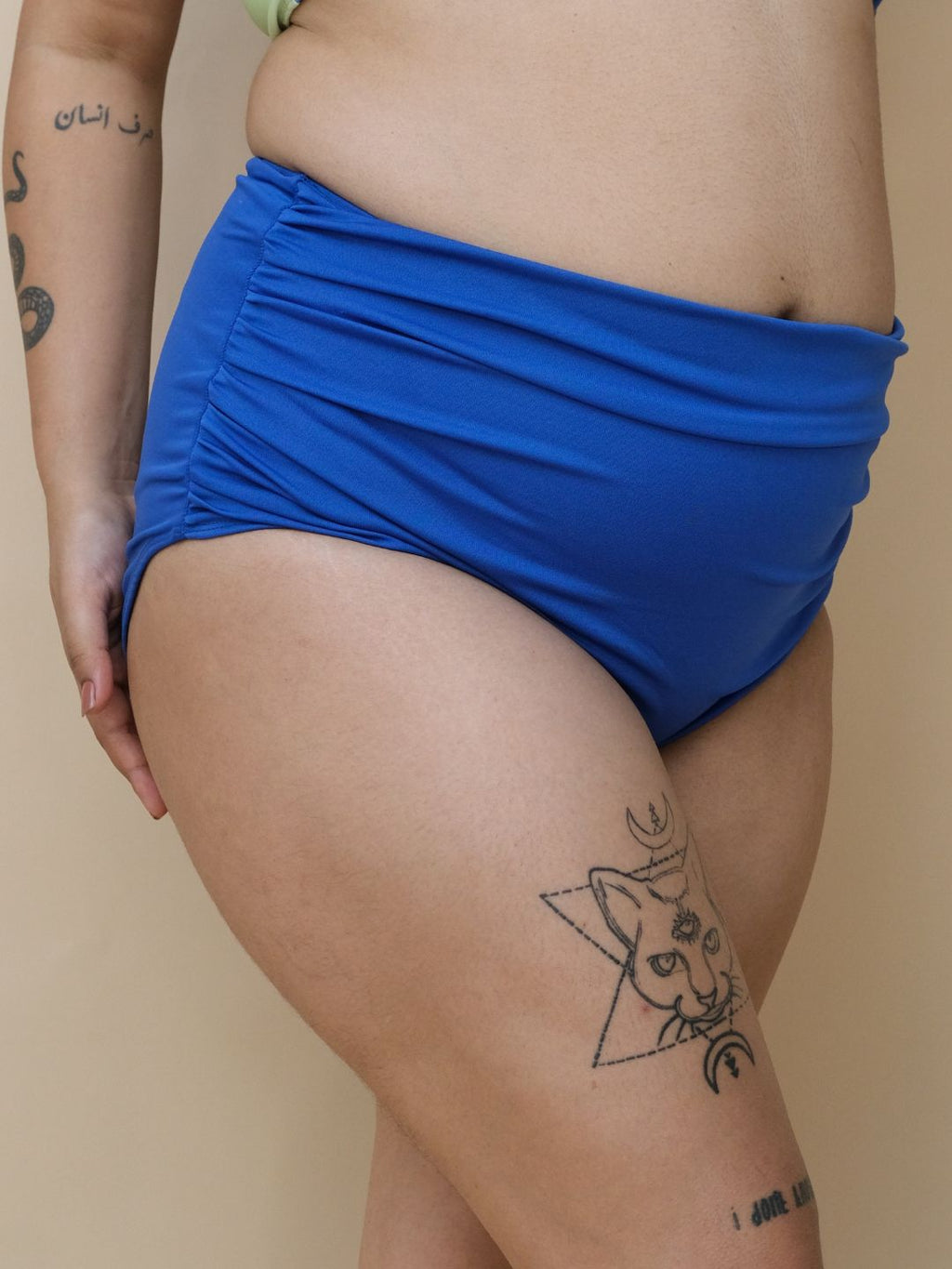Cyan Frill Royal Ruched Set (2 Pcs)