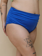 Cyan Frill Royal Ruched Set (2 Pcs)