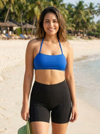 Royal Butterfly Halter Shorts Set (2 Pcs)