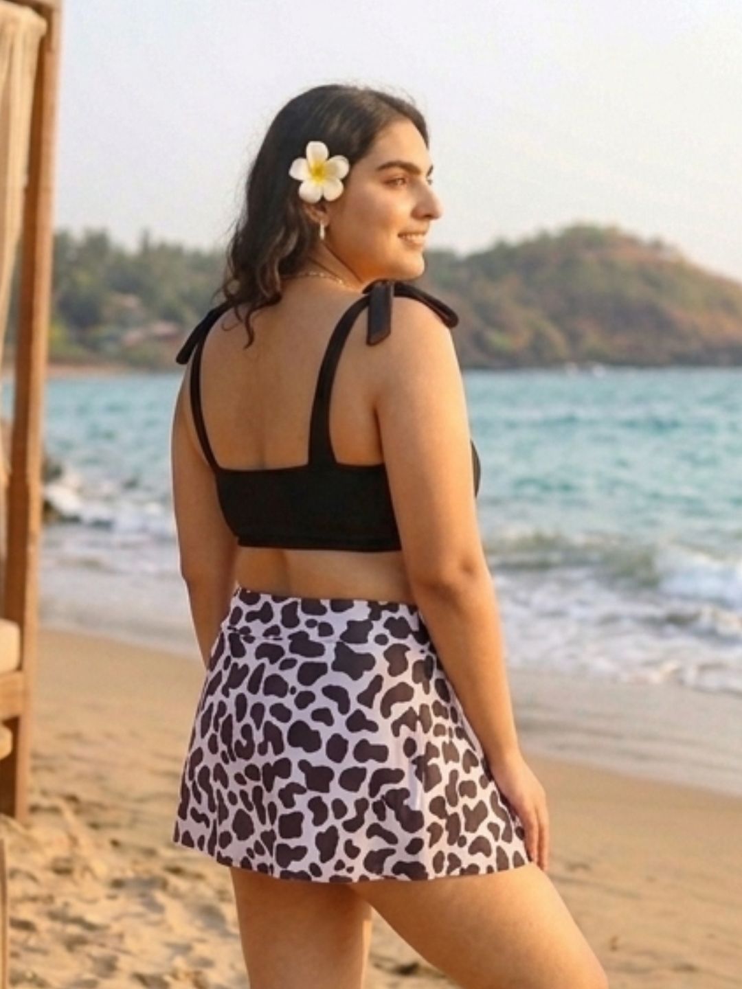 Moo-nochrome Knot Swim Set (2 Pcs)
