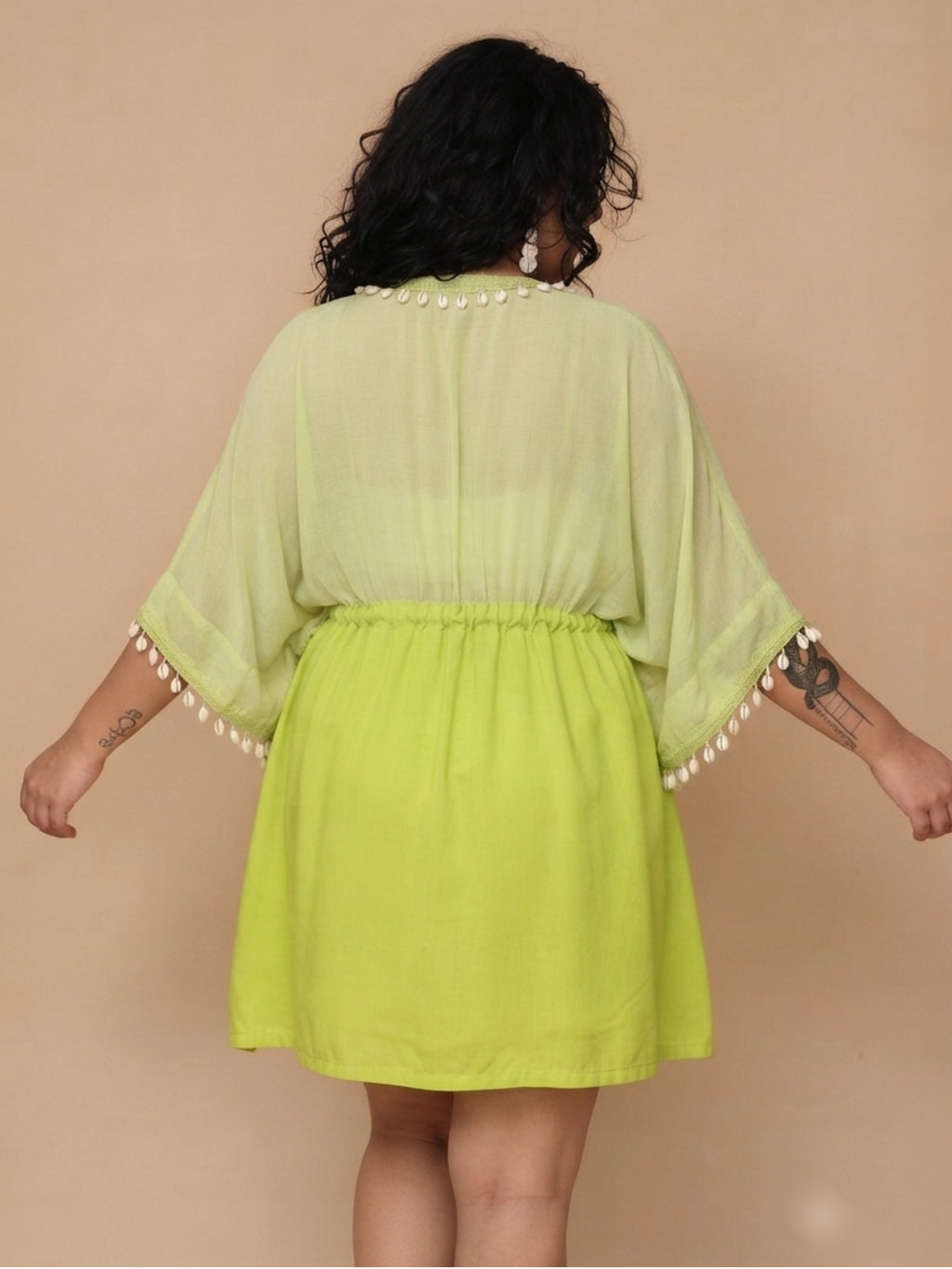 Matcha Sea Shell Kaftan Dress