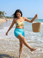 Citrus Cyan Halter Shorts Set (2 Pcs)