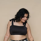 Black Butterfly Romantic Knot Top