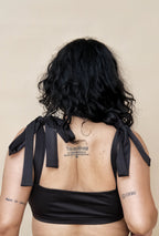 Black Butterfly Romantic Knot Top