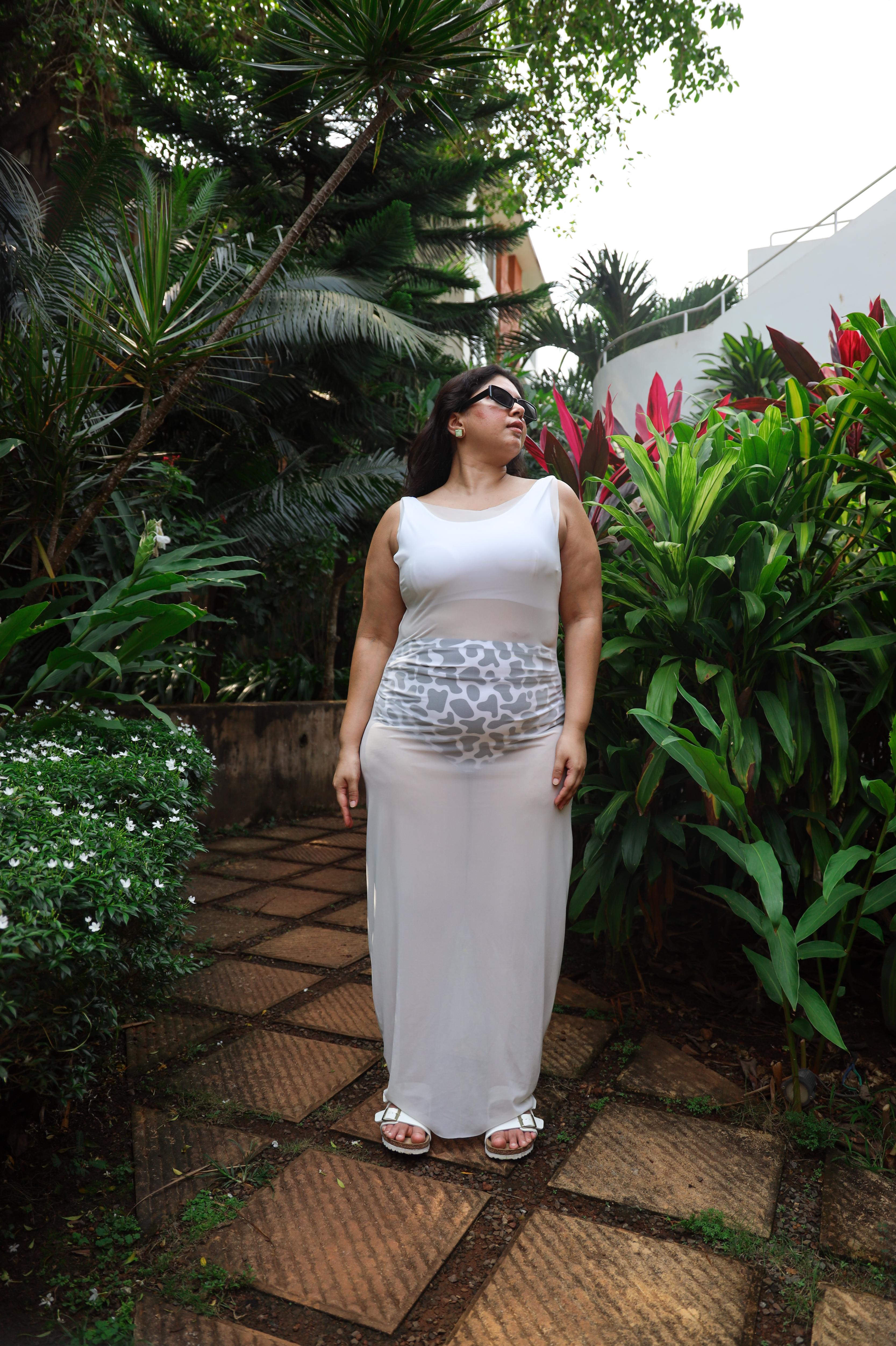 Woman in a white dress