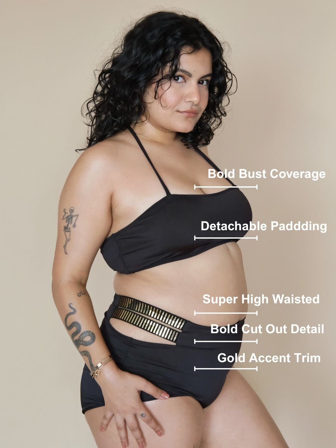 Black Halter Queen Set (2 Pcs)