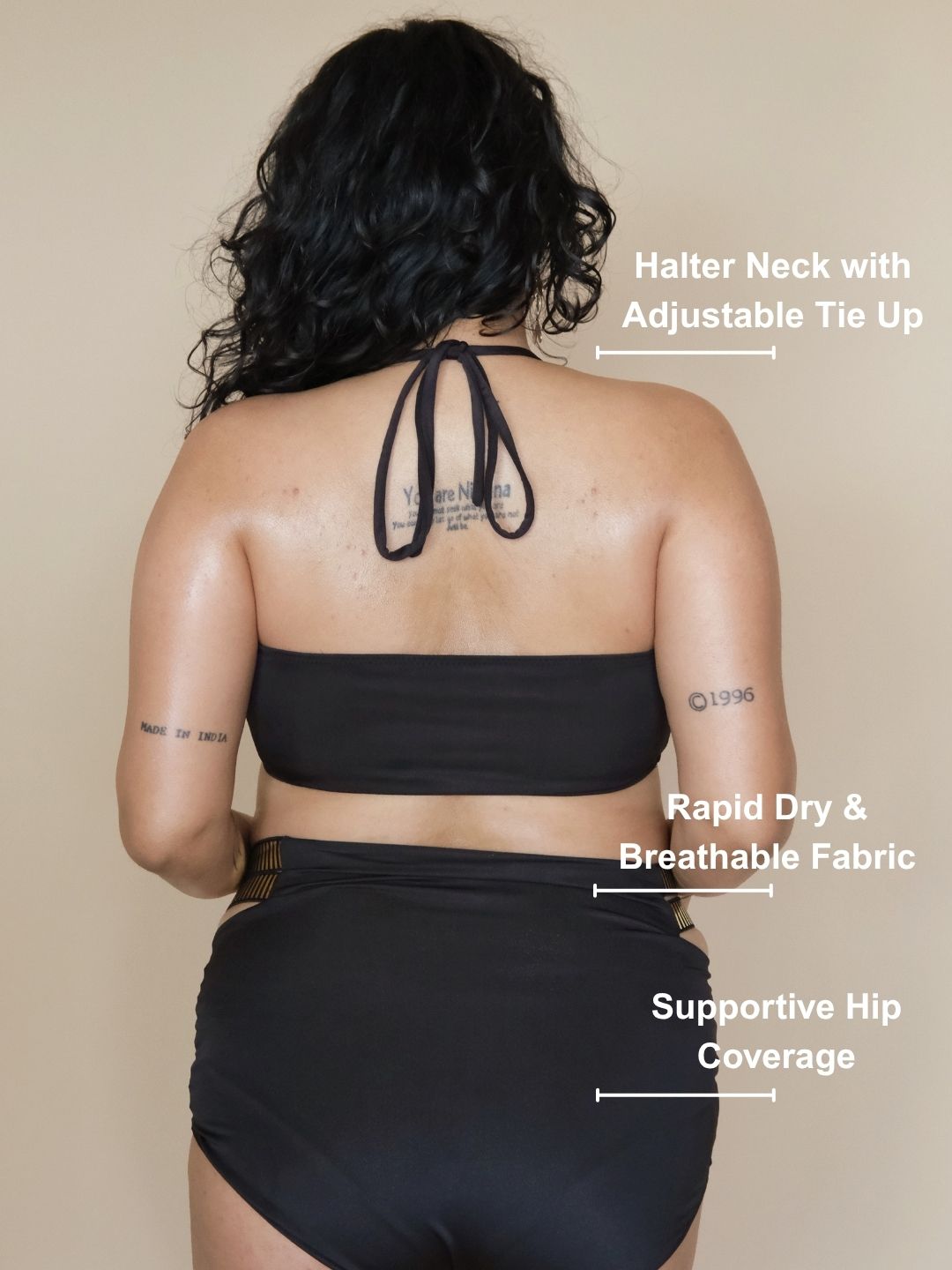 Black Halter Queen Set (2 Pcs)