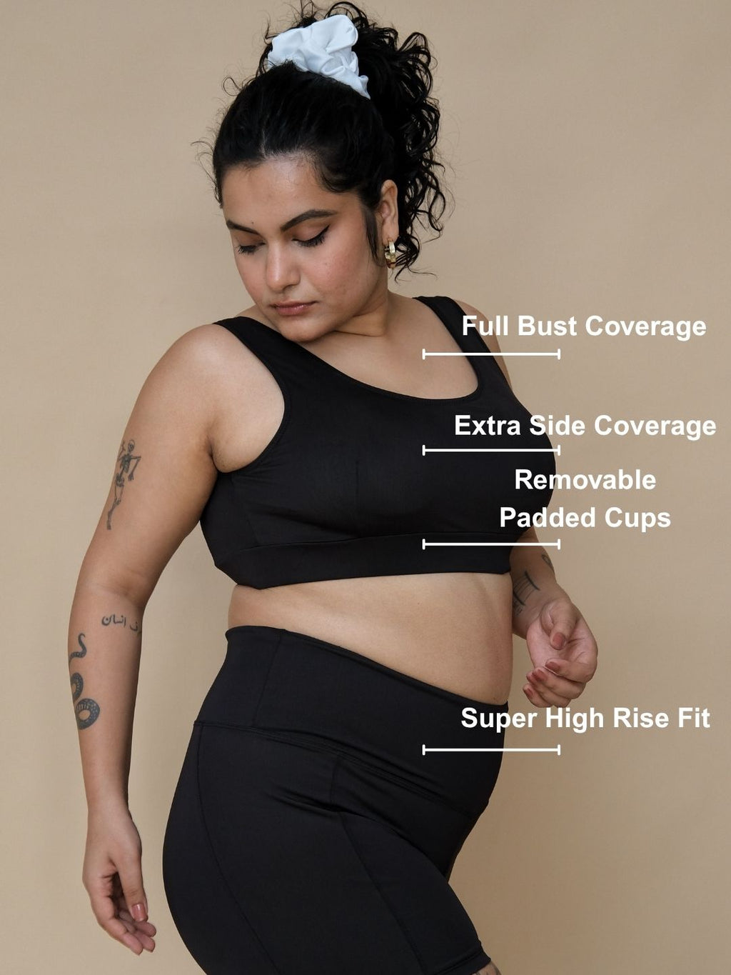 Black Round Neck Set (2 Pcs)