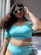 Cyan-derella Off-Shoulder Set (2 Pcs)