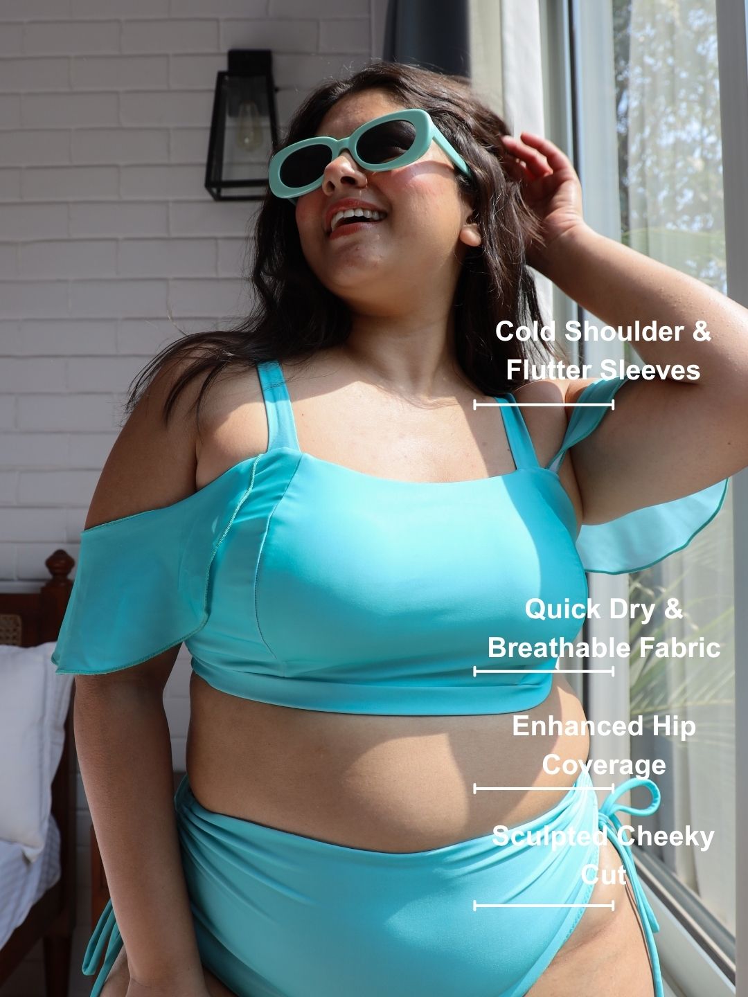 Cyan-derella Off-Shoulder Set (2 Pcs)