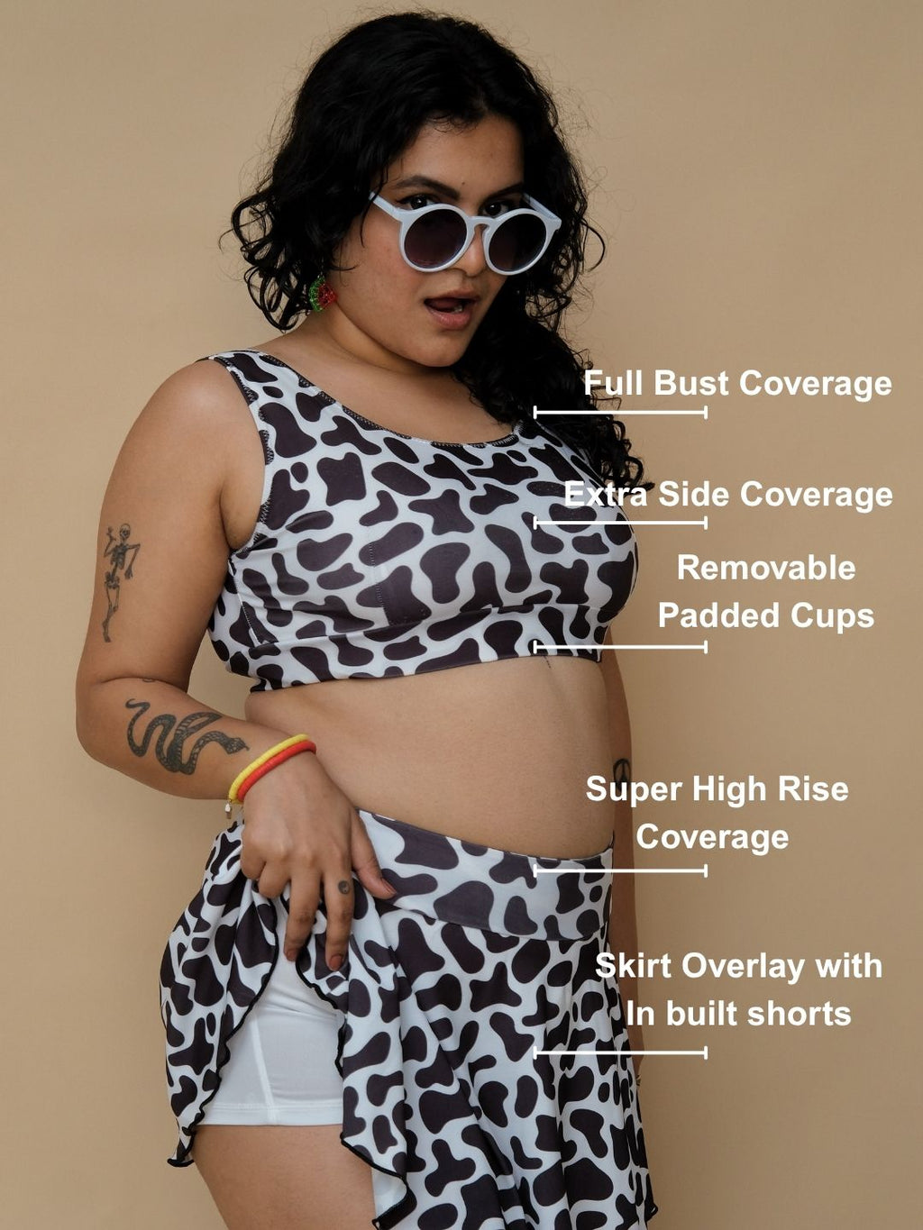 Cow Skorts Set (2 Pcs)
