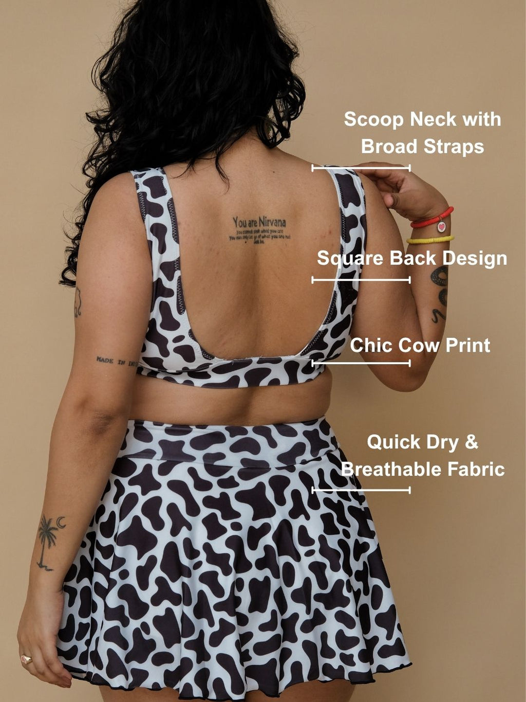 Cow Skorts Set (2 Pcs)