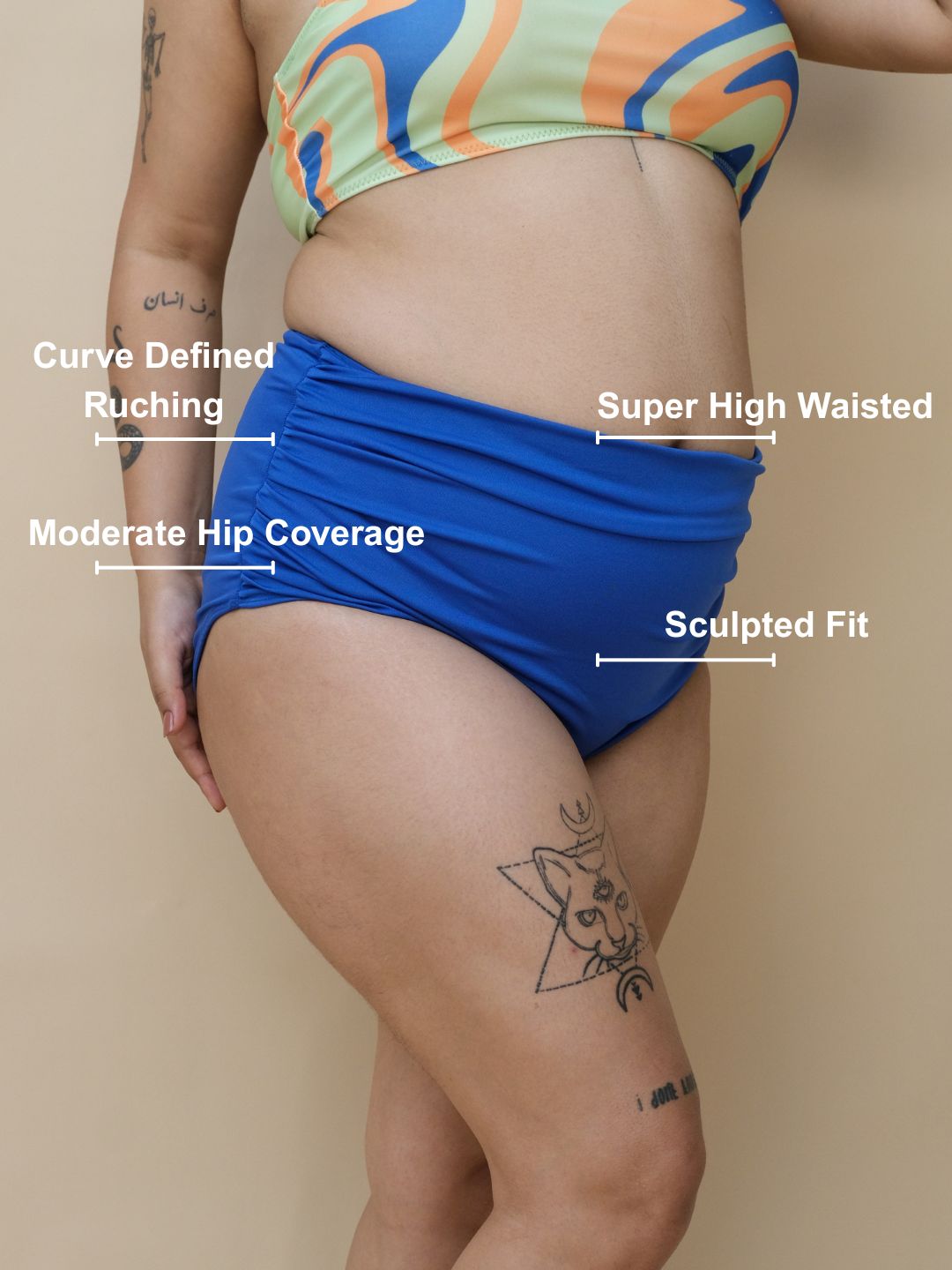 Royal Rebel Hi-Waisted Ruched BTM