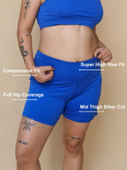Royal Rebel Hi-Waisted Shorts