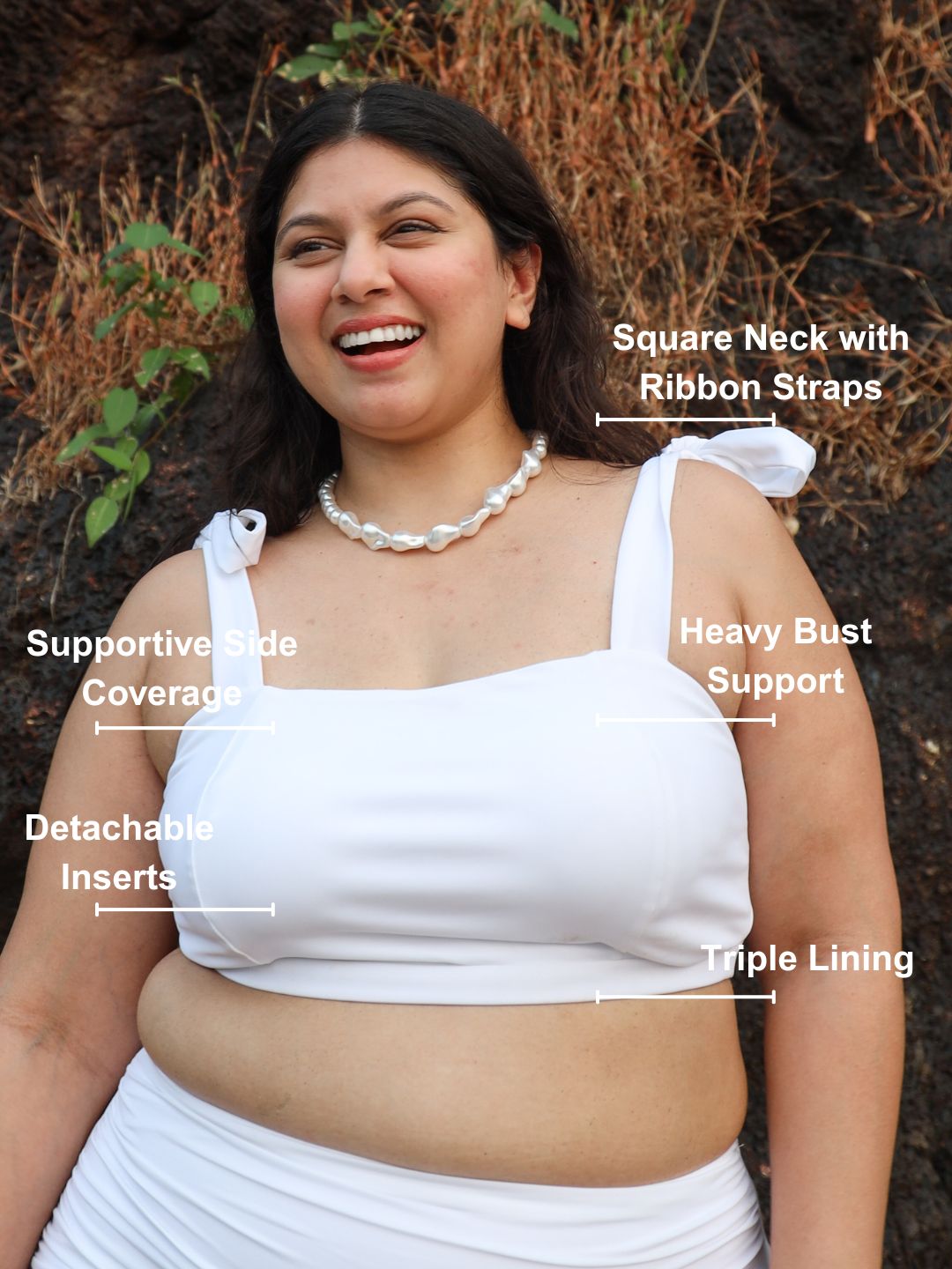 White Lily Romantic Knot Top