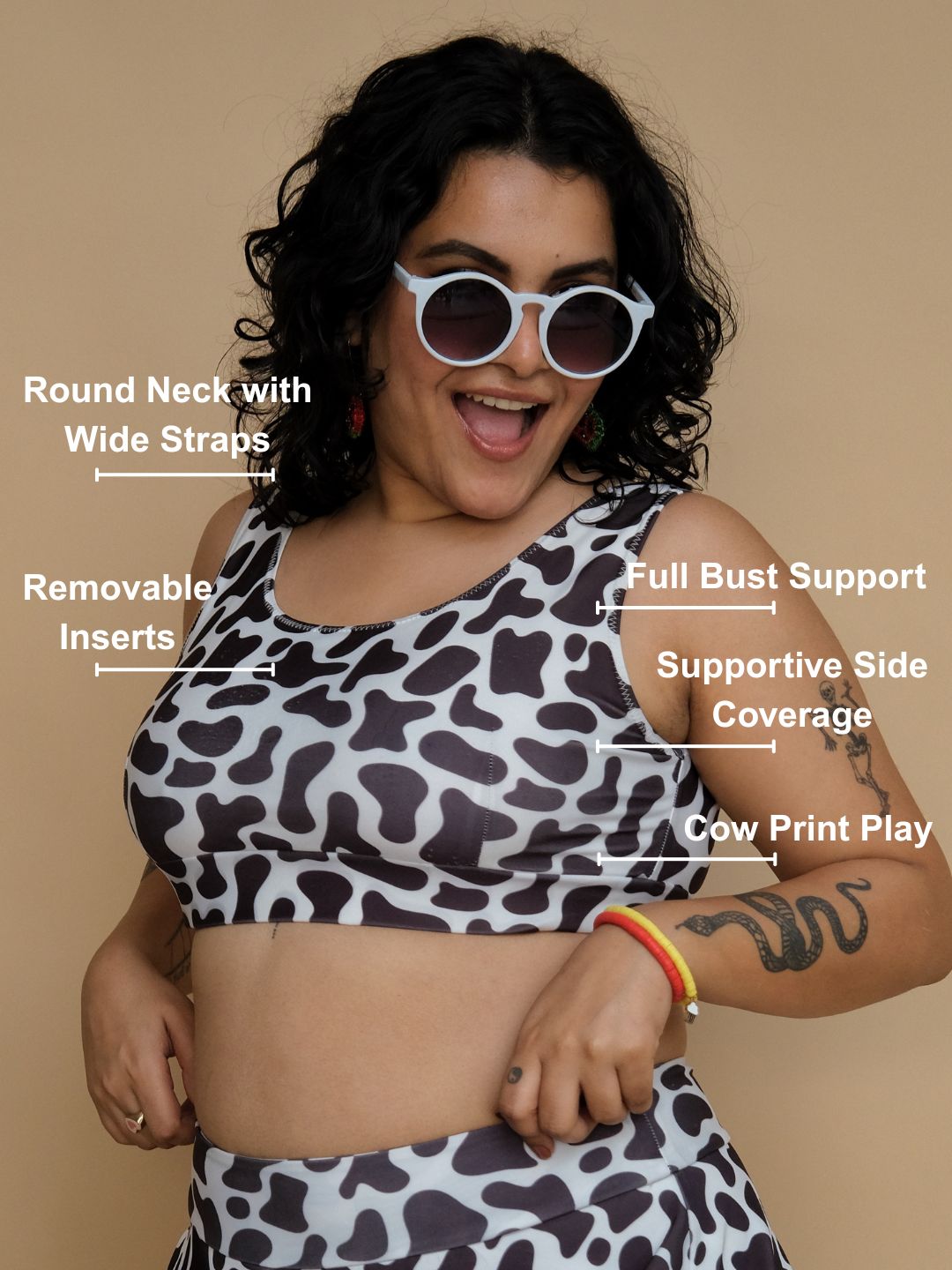 Bitch I Am a Cow Round Neck Top