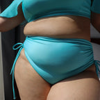 plus size cyan color bikini