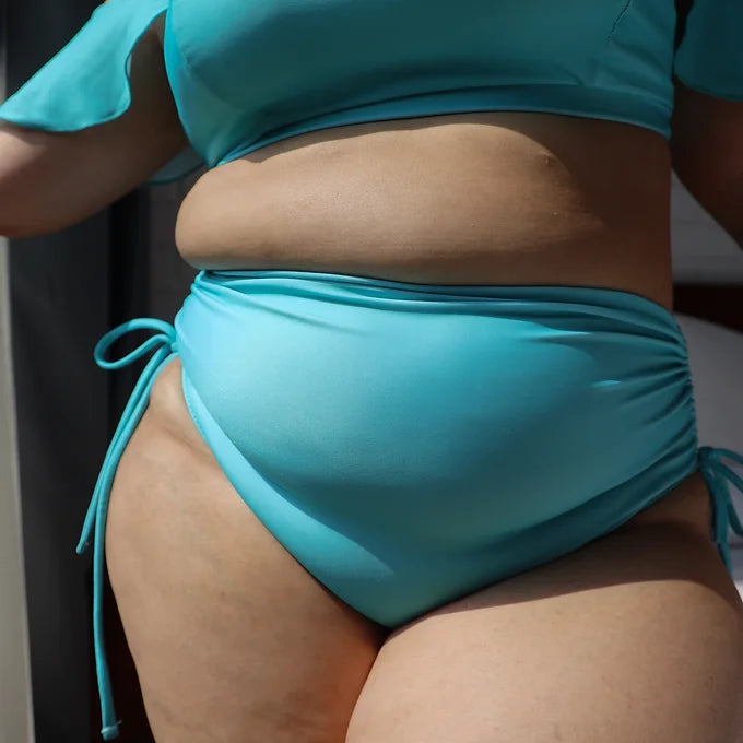 plus size cyan color bikini