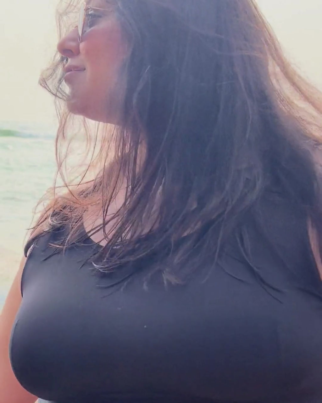 Black Butterfly Round Neck Top