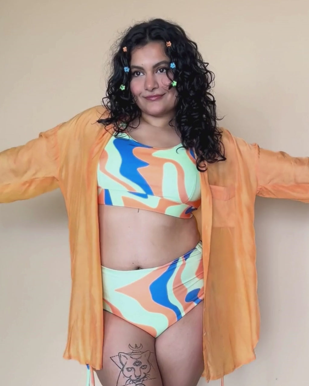 Sunset Slice Shirt Coverup